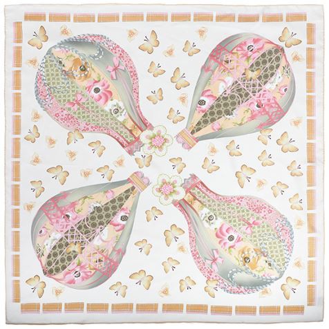 প্রজাপতি ছোট স্কোয়ার সিল্ক স্কার্ফ